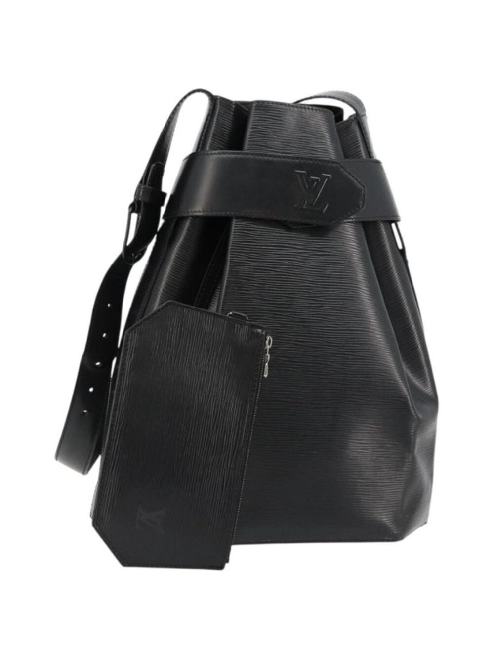 Authentic LOUIS VUITTON Epi Sac Depaule GM Shoulder Bag Black M80155 LV
